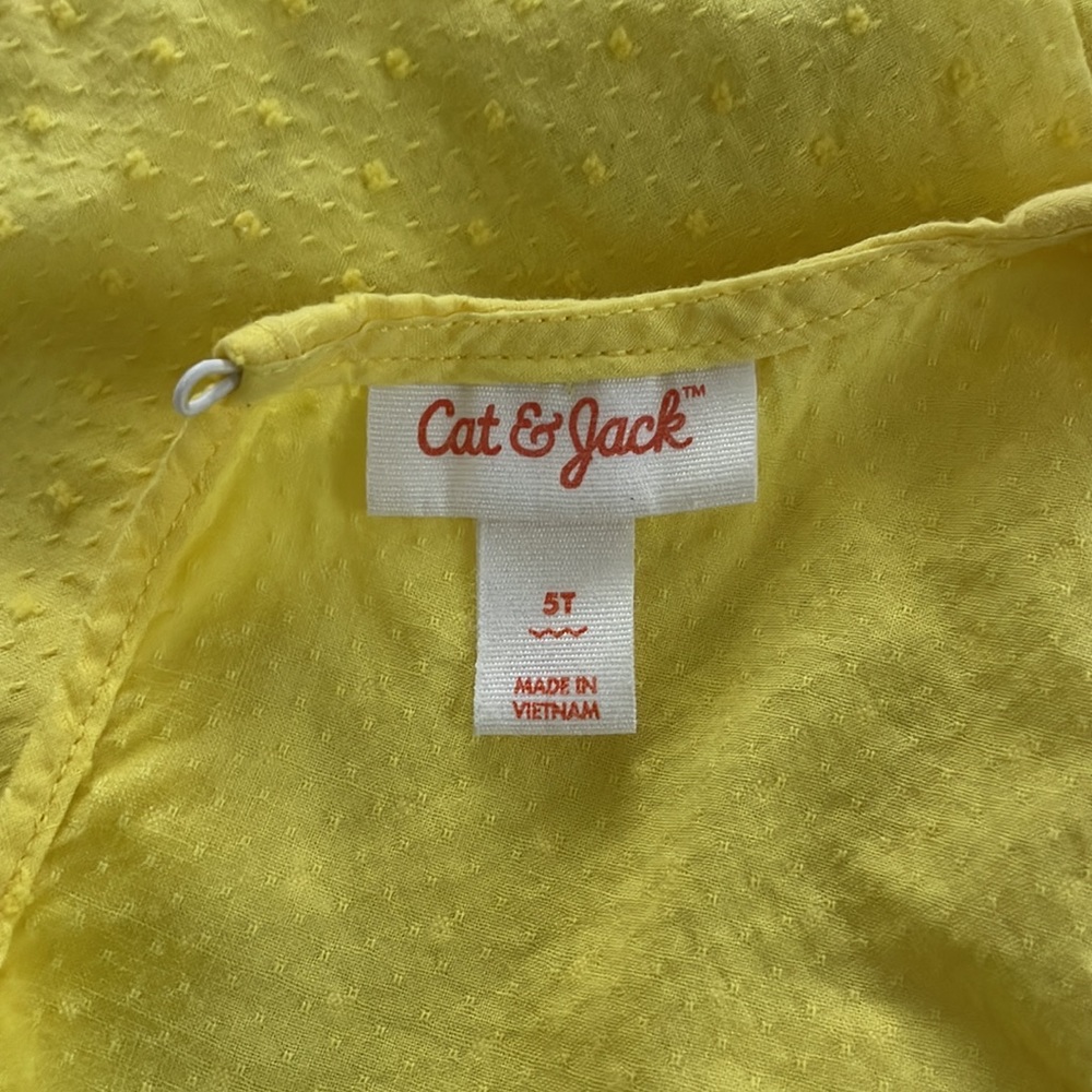 Girls Yellow Ruffle Shirt - Picture 3 of 3